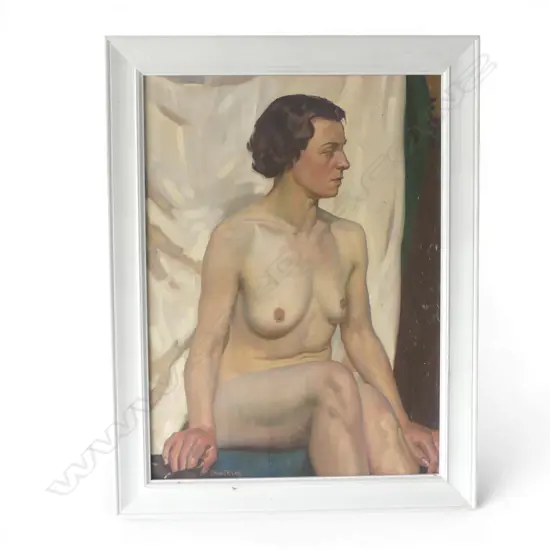 OWEN R. LEE (NZ 1918-2003), NUDE STUDY, OIL ON CANVAS 630x460mm