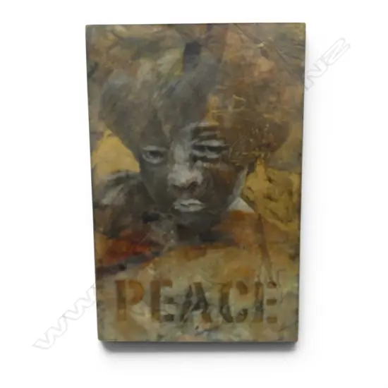 MELODY BROOK 'PEACE', OIL on WOOD, 280 x 190mm