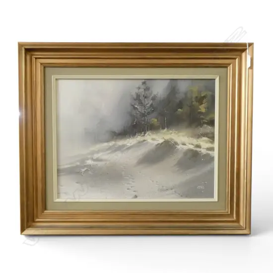 BRIAN BAXTER, LANDSCAPE, OIL ON BOARD 370x490mm