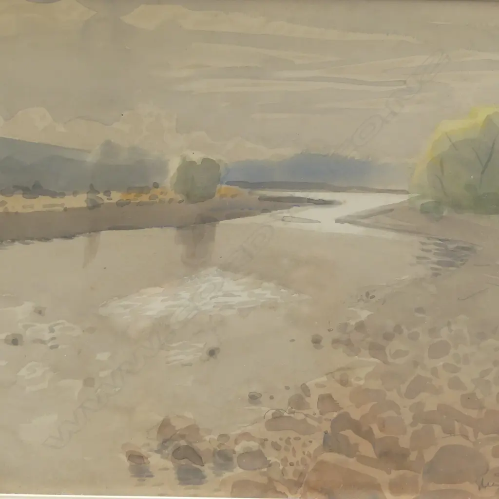 T. A MACCORMICK, 'SILVERLIGHT, WAIRARAPA' 1969, WATERCOLOUR, SIGNED, 355 X 520mm (damage to frame) Image 1++