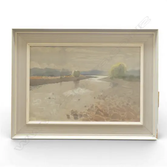 T. A MACCORMICK, 'SILVERLIGHT, WAIRARAPA' 1969, WATERCOLOUR, SIGNED, 355 X 520mm (damage to frame)