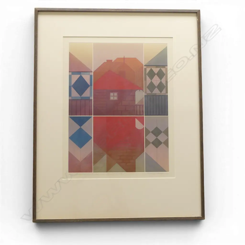 BEVERLY NEUTZE 'COLONIAL REFLECTIONS III - PINK STATE' A/P ETCHING SIGNED & DATED '87 550x430mm Image 1++