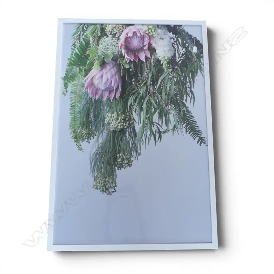 LG FLORAL PRINT, SIGNED VERSO 'GRETCHEN (HOUSTON) / EMMA (HARDING)' 12/50 1165x775mm frame w. chip