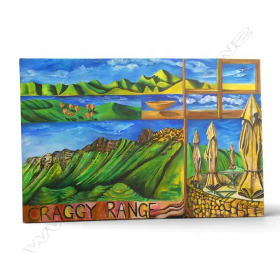 ANN RAFEALOV, CRAGGY RANGE, ACRYLIC ON CANVAS, 600x900mm