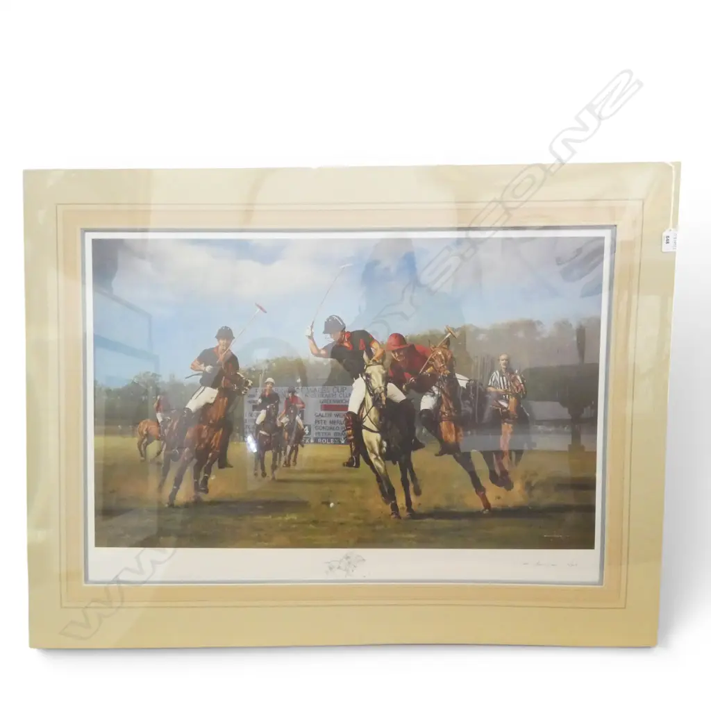 GRAHAM ISOM (UK b.1945) 'THE PRINCE OF WALES CUP' SIGNED PRINT w. HAND DRAWN HORSE CARTOUCHE 9/250 510x810mm Image 1++