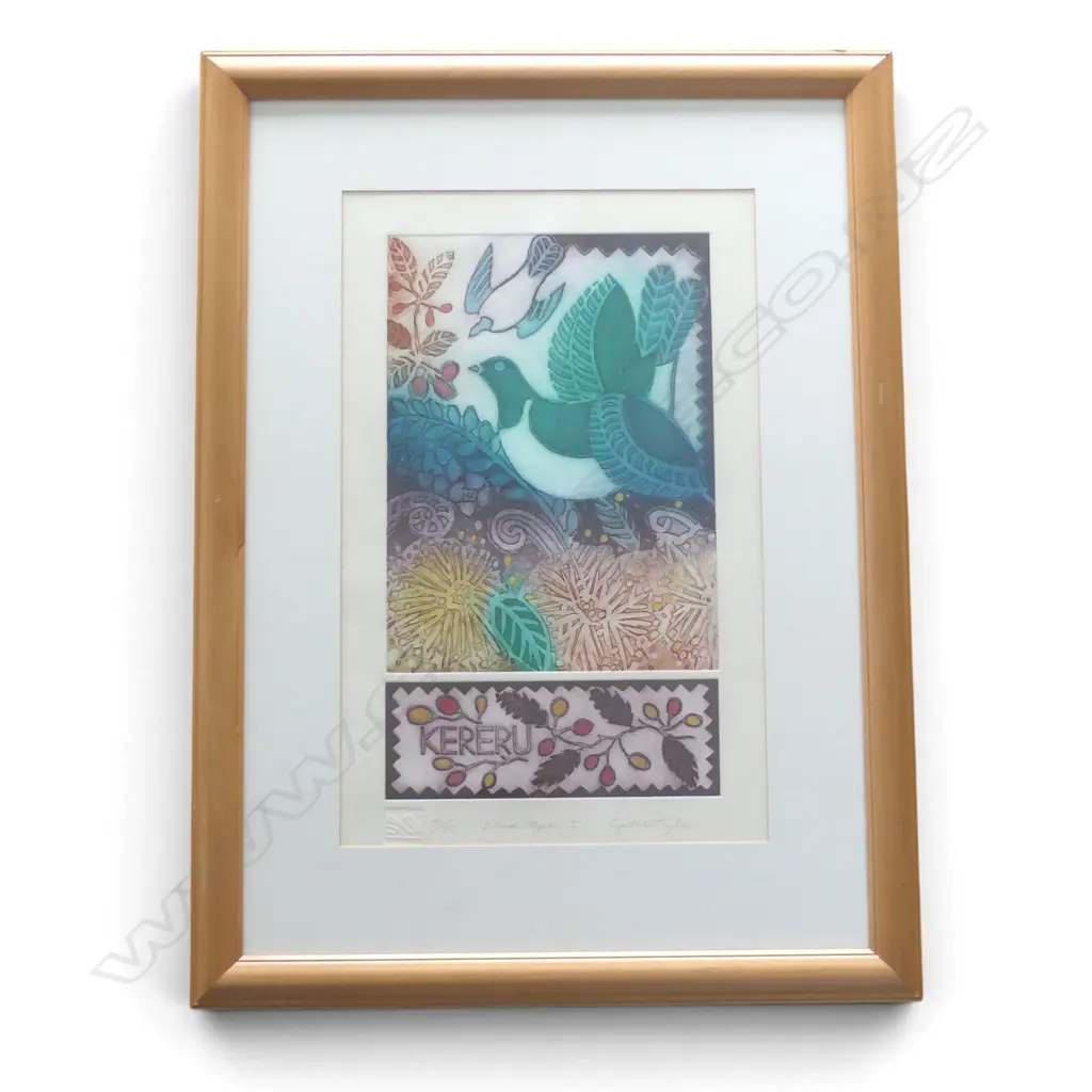CYNTHIA TAYLOR 'WOOD PIGEON I' PRINT 19/80 580x370mm Image 1++