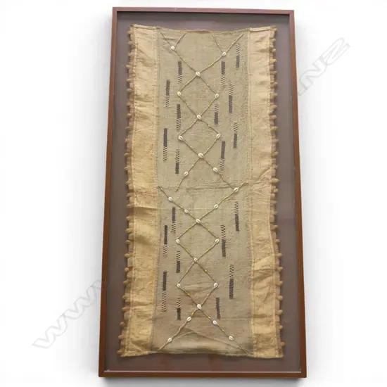 FRAMED AFRICAN KUBA CLOTH 645x1245mm
