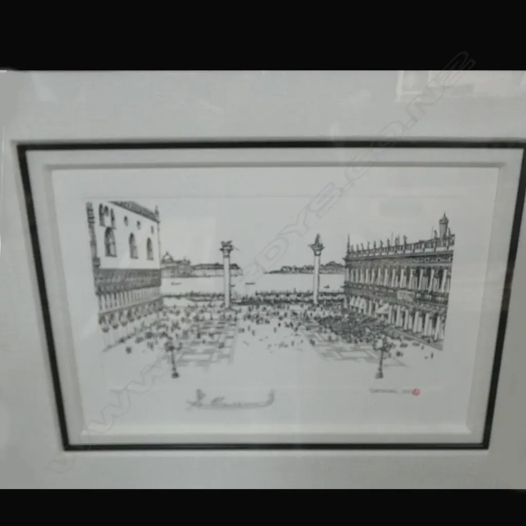 4 FRAMED ALEXANDER CHEN ETCHINGS (FRAME) 665x825mm; AMALFI 31/99, ST. PETER'S DOME 23/99, ST MARCO 29/99, FLORENCE 34/99 Image 1++