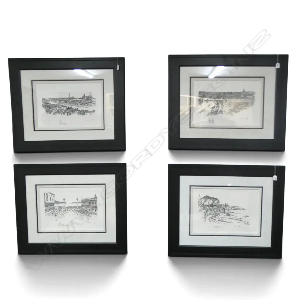 4 FRAMED ALEXANDER CHEN ETCHINGS (FRAME) 665x825mm; AMALFI 31/99, ST. PETER'S DOME 23/99, ST MARCO 29/99, FLORENCE 34/99 Image 1++