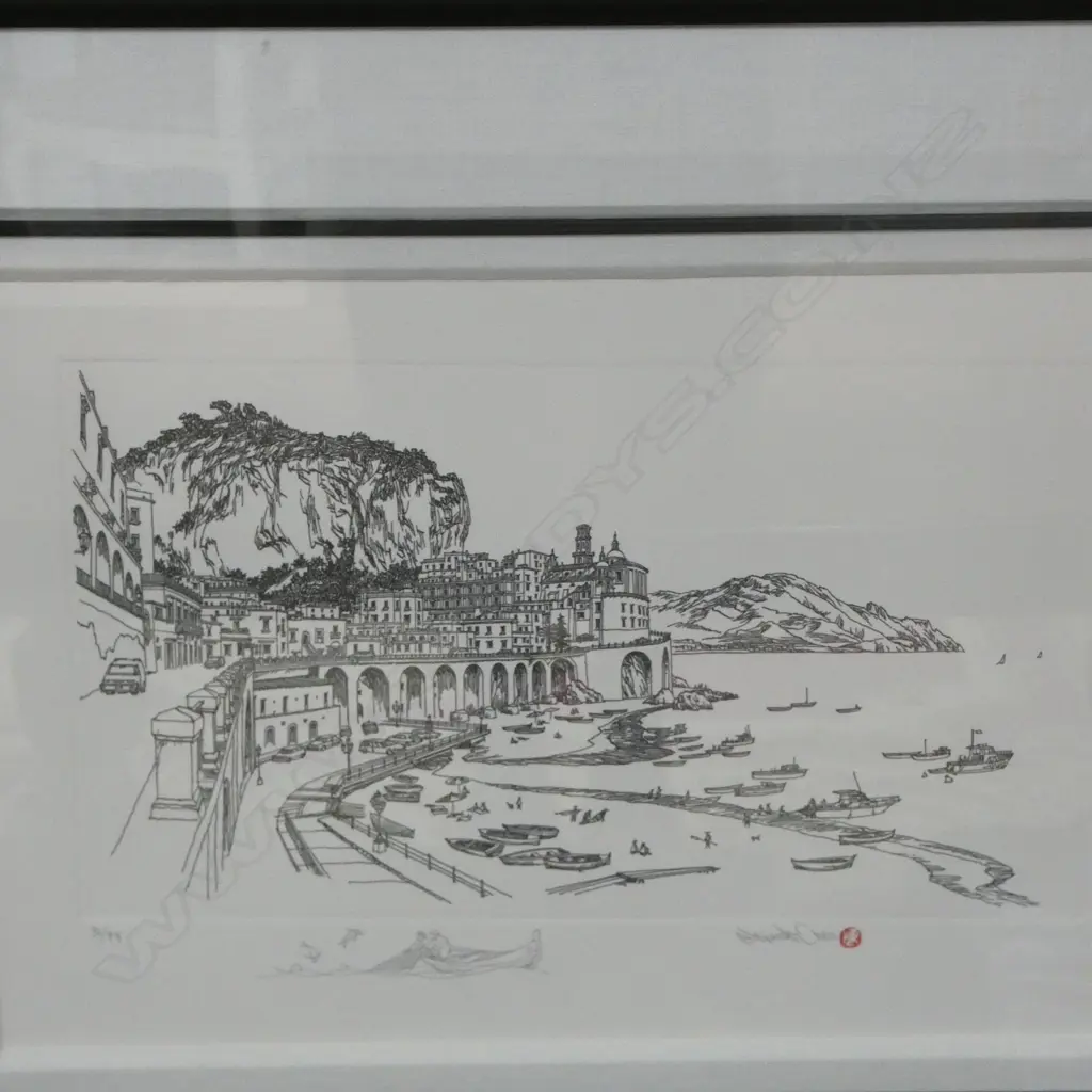 4 FRAMED ALEXANDER CHEN ETCHINGS (FRAME) 665x825mm; AMALFI 31/99, ST. PETER'S DOME 23/99, ST MARCO 29/99, FLORENCE 34/99 Image 1++