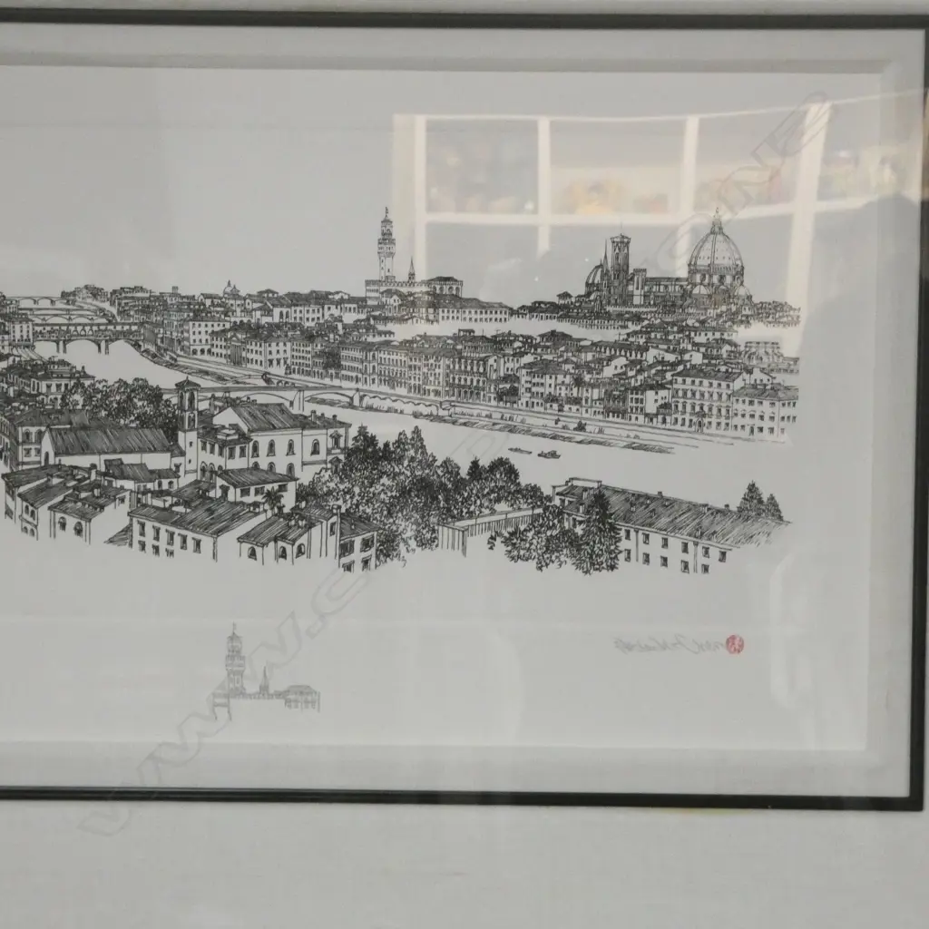 4 FRAMED ALEXANDER CHEN ETCHINGS (FRAME) 665x825mm; AMALFI 31/99, ST. PETER'S DOME 23/99, ST MARCO 29/99, FLORENCE 34/99 Image 1++