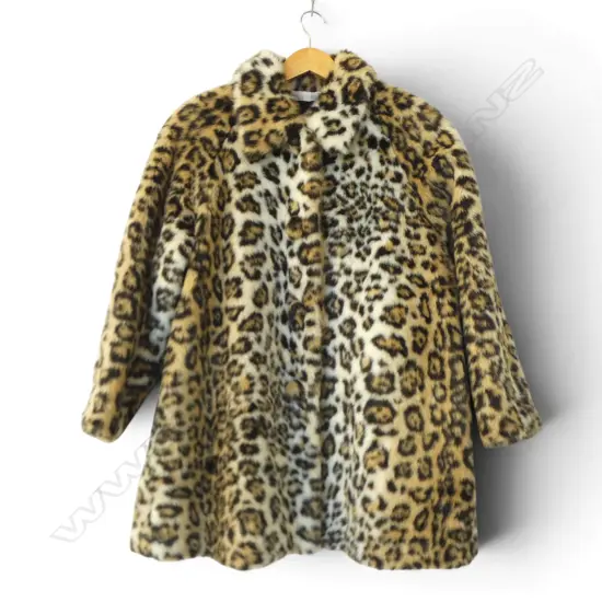 IMITATION LEOPARD FUR COAT, SIZE S-M