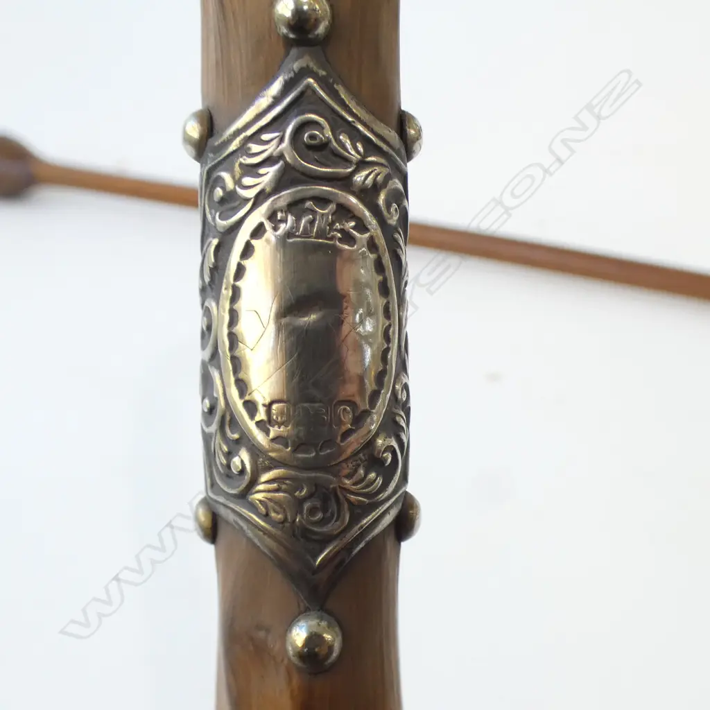 TWO EARLY 20thC WOODEN WALKING STICKS. 1 w segmented knob handle. 1 of briar or knobble wood stg fitting Image 1++