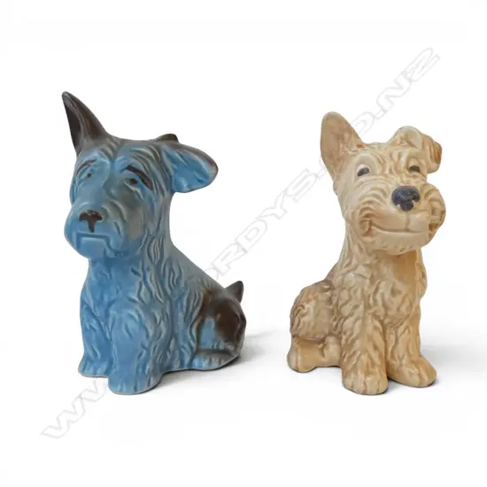 2 SYLVAC POTTERY PIECES: Both Terrior Dogs. #3123 Smiling Dog H.158mm. + #145. + #1118 Monty the Mongrel H.170mm.