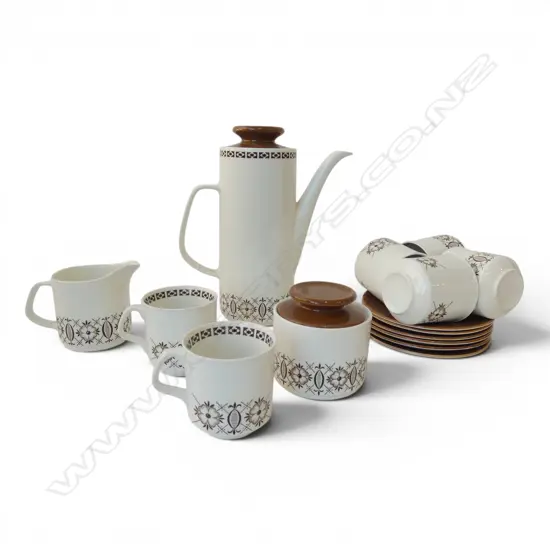 SLAVIO MEAKIN 6 PLACE 'FLORENCE' COFFEE SET