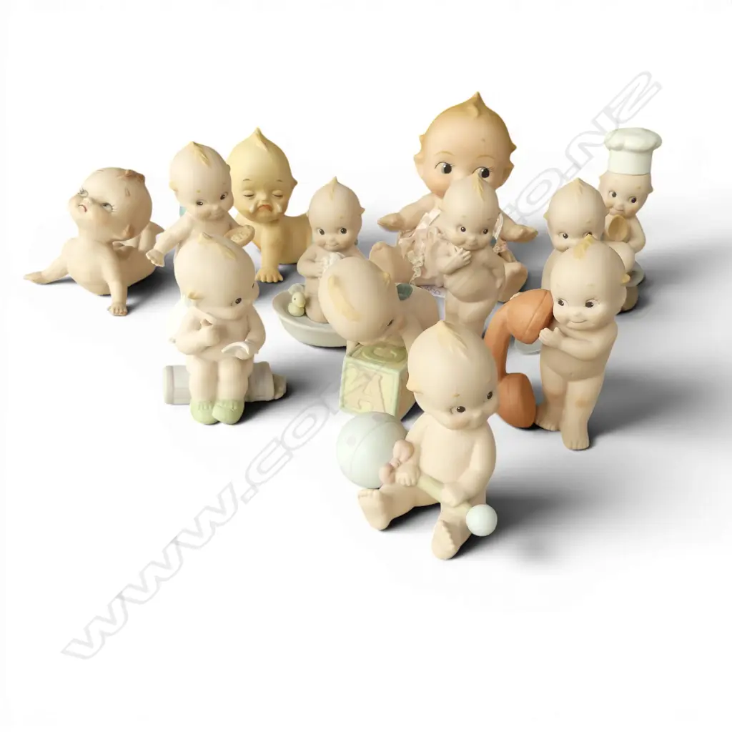 12 KEWPIE BISQUE DOLLS  Image 1++