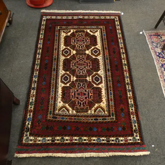 HAND KNOTTED ALL WOOL RUG 2000x1240mm