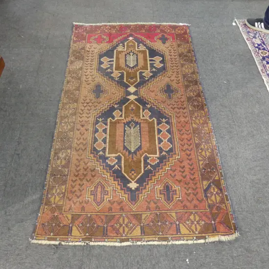 HAND KNOTTED ALL WOOL RUG 2000x1130mm