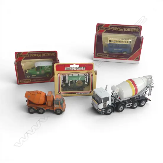 FIRTH READY MIX TRUCK, MATCHBOX TRUCK + 3 BOXED MODELS OF YESTERYEAR