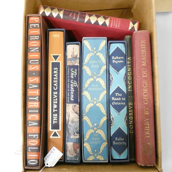8 BOOKS; 5 FOLIO SOCIETY; 12 CAESARS, ROAD TO OXIANA ETC