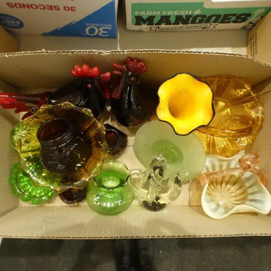 ASST. ART GLASS (1 ROOSTER TAIL AF)