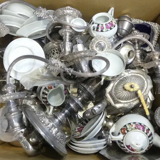 ASST. SILVER PLATE ETC