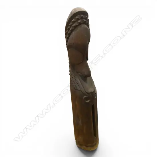 CARVED WOODEN FIGURE, VANUATU H.935mm