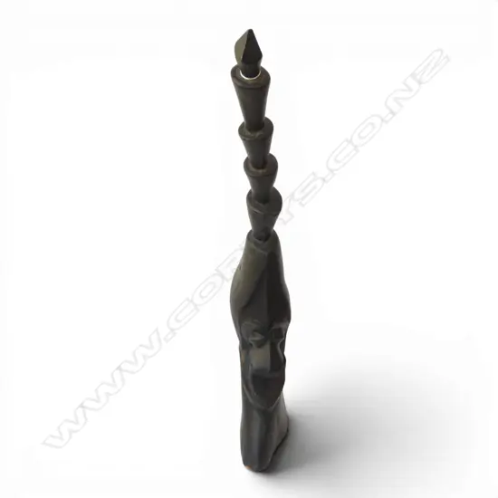 CARVED WOODEN HEAD, VANUATU H.800mm