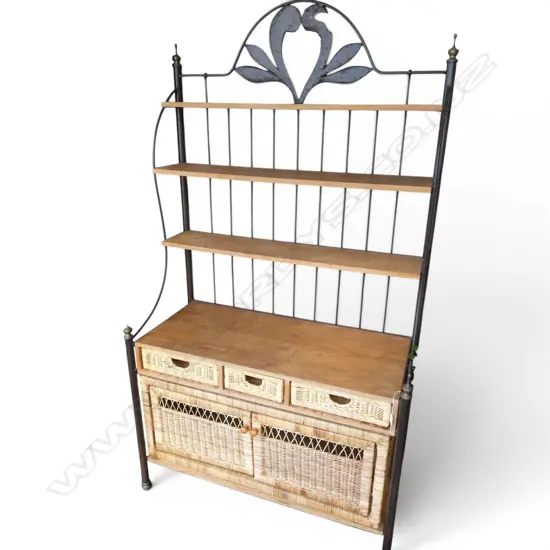METAL & CANE SIDEBOARD/CABINET 1100x500x2000mm