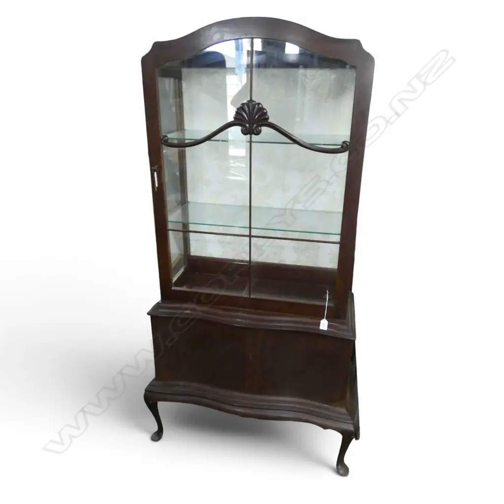 MAHOGANY CHINA CABINET 770x400x1625mm Image 1++