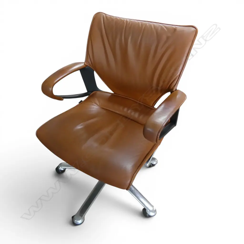 WILKHAHN MODUS LEATHER OFFICE CHAIR - UP / DOWN / RECLINES Image 1++