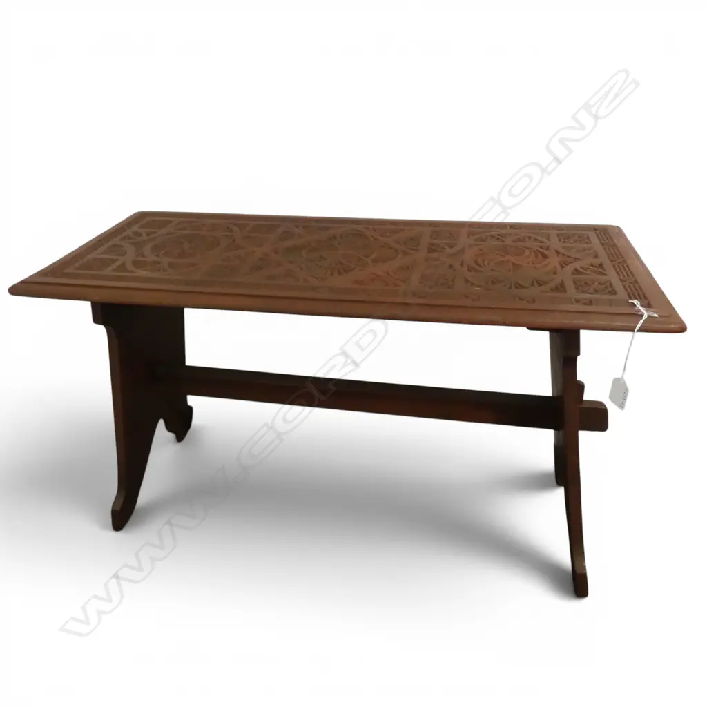 CARVED WOODEN TABLE 790x470x330mm Image 1++
