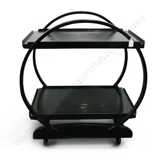 EBONISED DECO TEA TROLLEY W.615mm