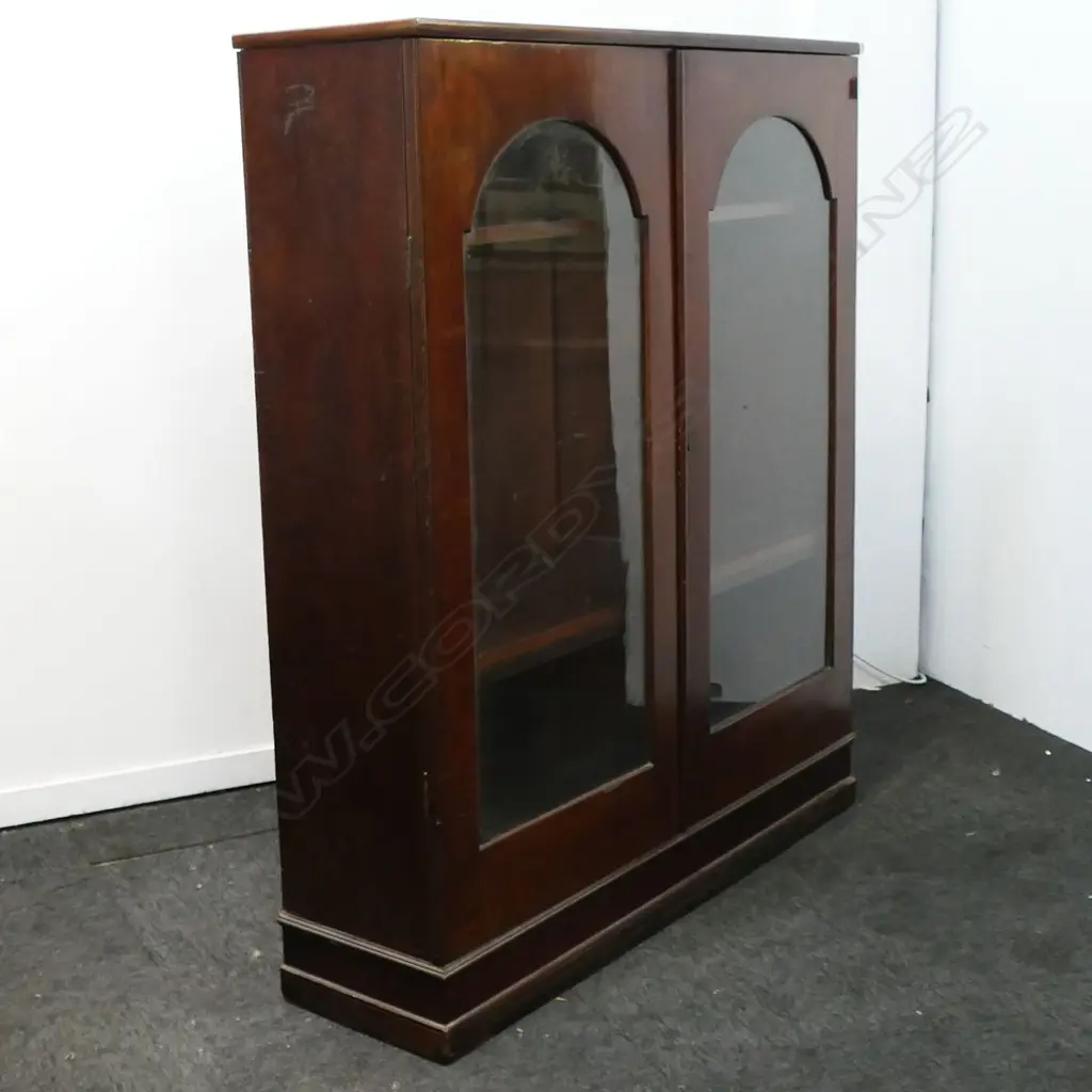 ANTIQUE MAHOGANY BOOKCASE CABINET 1130x300x1300mm Image 1++