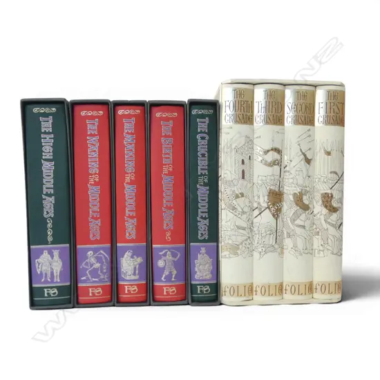 9 VOLS. FOLIO SOCIETY: 4x AN EYEWITNESS HISTORY OF THE CRUSADES, 5x MIDDLE AGES