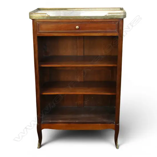 FRENCH MARBLE TOPPED BOOKCASE CABINET 650x320x1025mm
