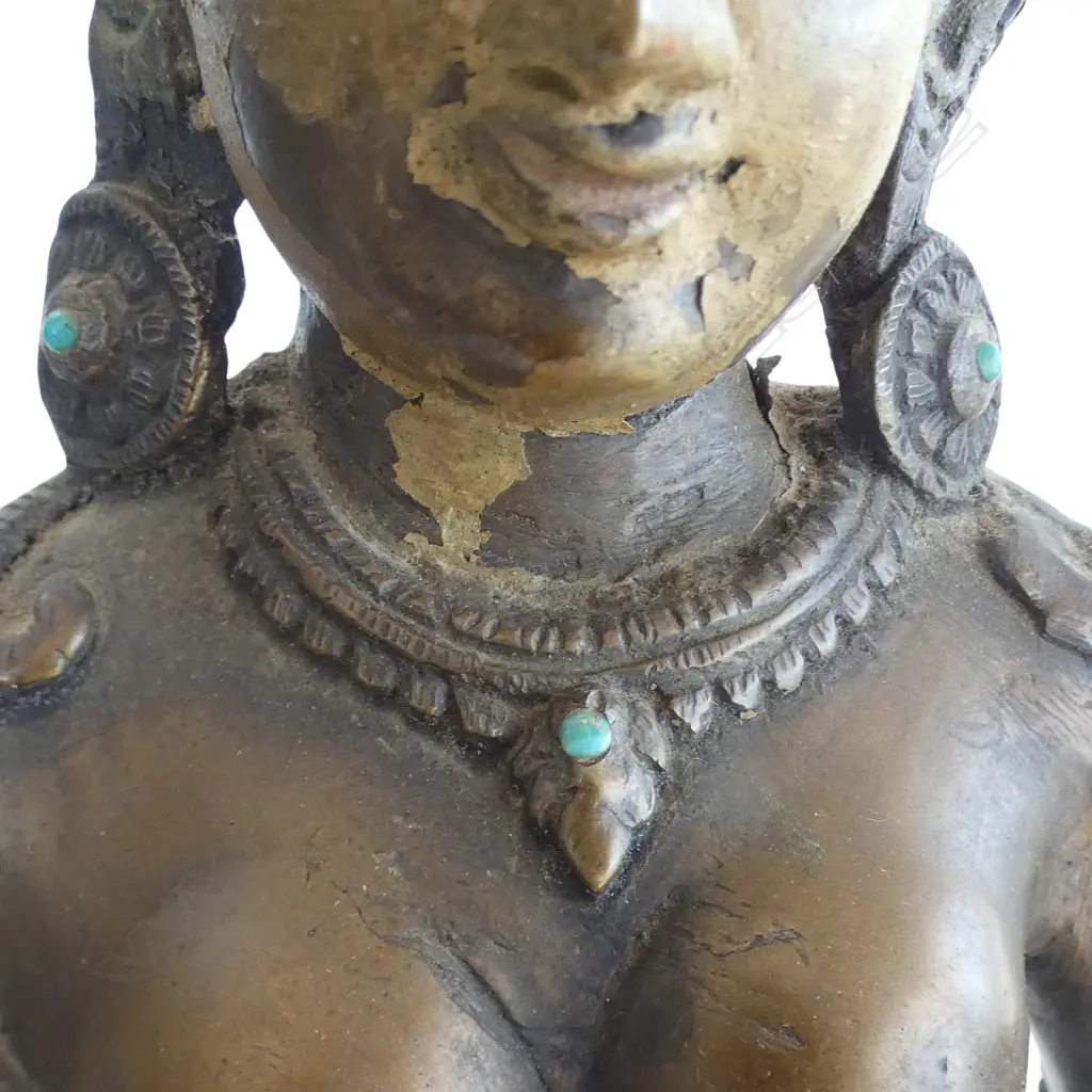 BRONZE NEPALESE SIX ARM DEITY H.450mm Image 1++
