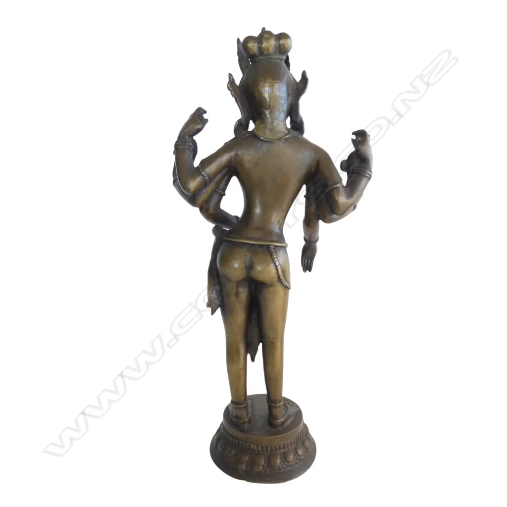 BRONZE NEPALESE SIX ARM DEITY H.450mm Image 1++