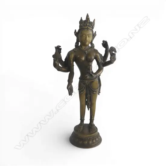 BRONZE NEPALESE SIX ARM DEITY H.450mm