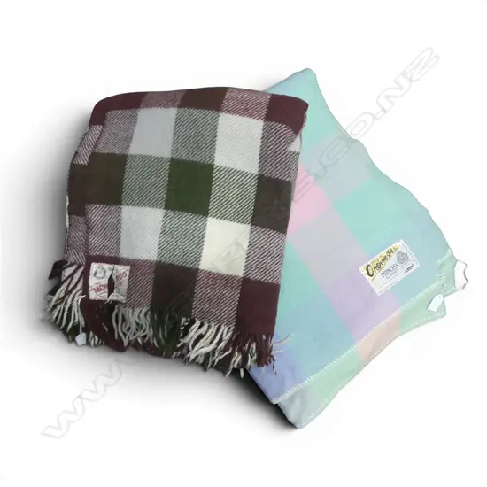 2 x WOOLLEN BLANKETS NZ (ONE WITH SOME MARKS)