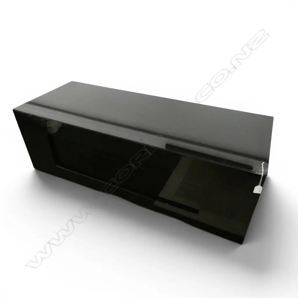 MODERN BLACK GLASS TV UNIT W.1500mm Image 1++