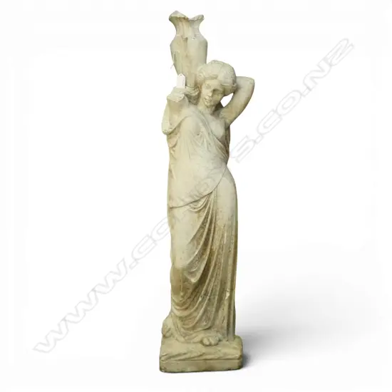 CONCRETE CLASSICAL GARDEN FIGURE H.920mm TOP BROKEN