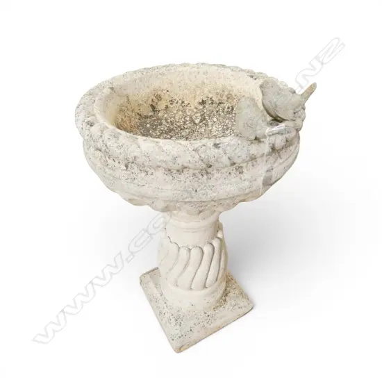 CONCRETE BIRD BATH H.630mm
