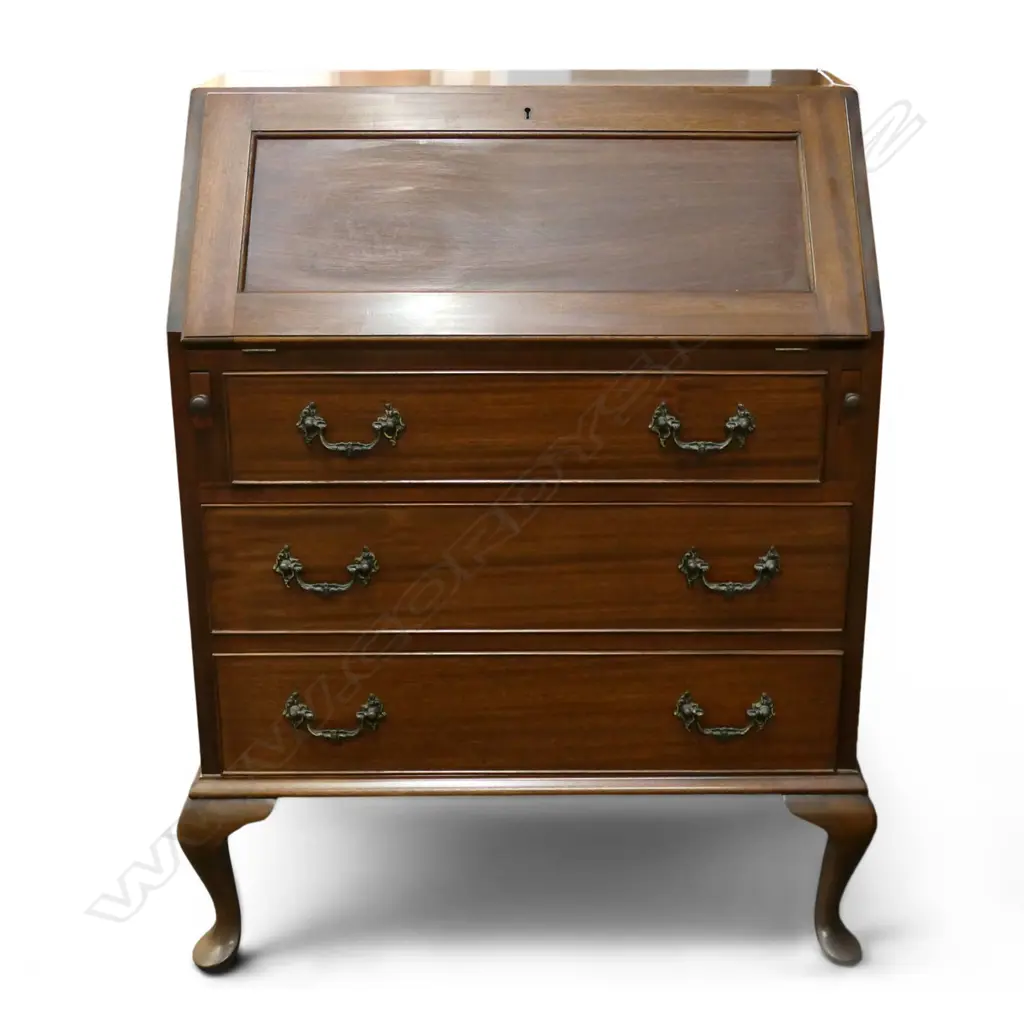 MAHOGANY DROP FRONT DESK W.720mm Image 1++