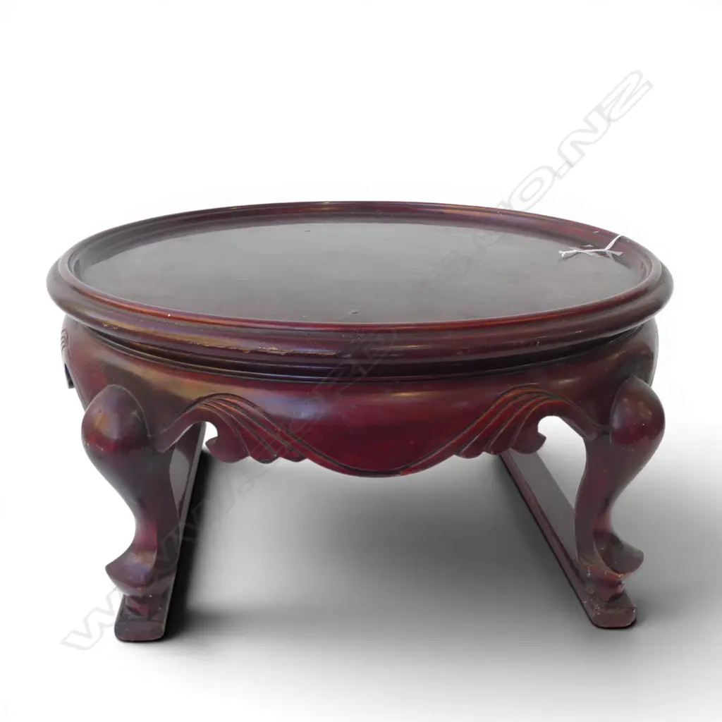 ORIENTAL RED LACQUER STAND 450mm dia Image 1++