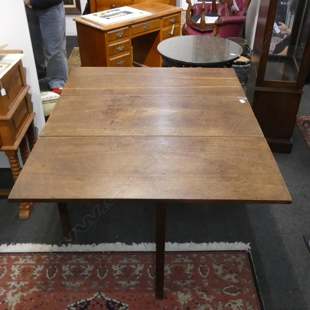 ANTIQUE MAHOGANY DROP SIDE TABLE 1115x520x730mm Image 1++