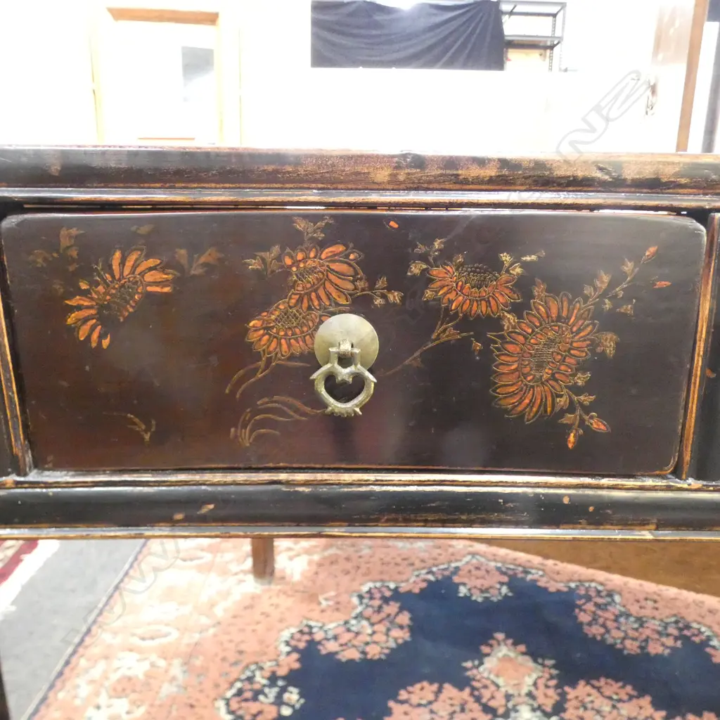 ORIENTAL EBONISED CONSOLE / HALL TABLE 1230x300x850mm Image 1++