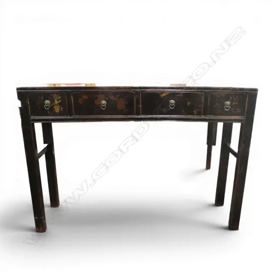 ORIENTAL EBONISED CONSOLE / HALL TABLE 1230x300x850mm