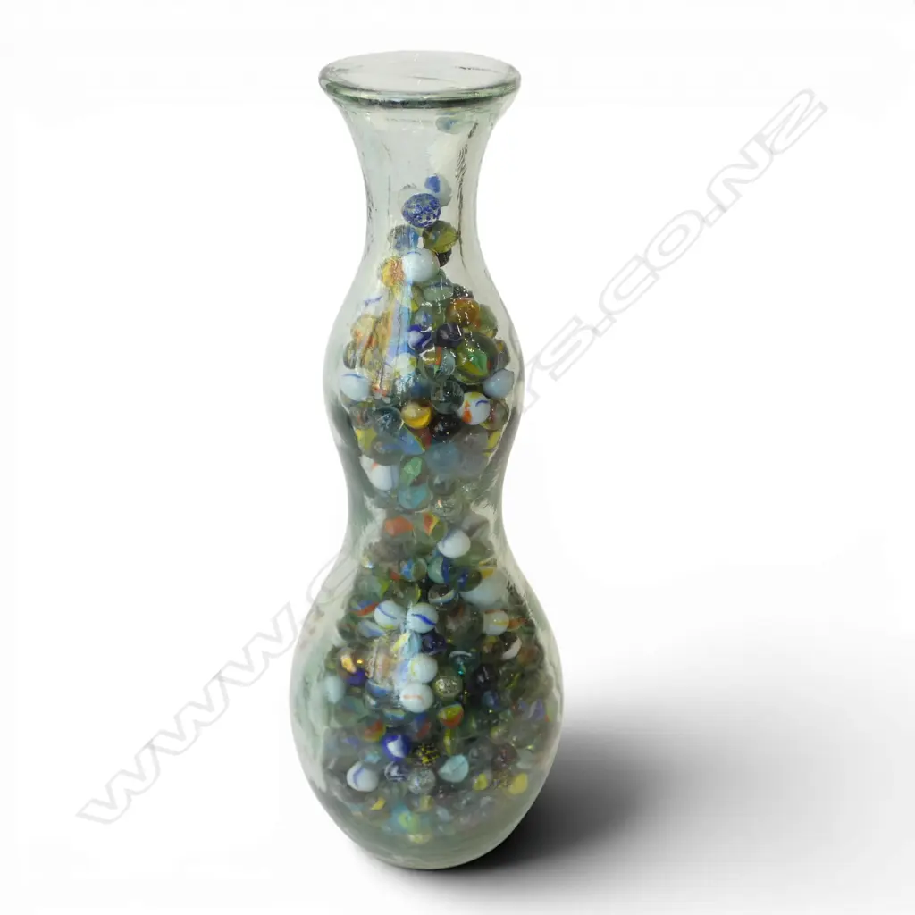 GLASS JAR w. MARBLES H.440mm Image 1++