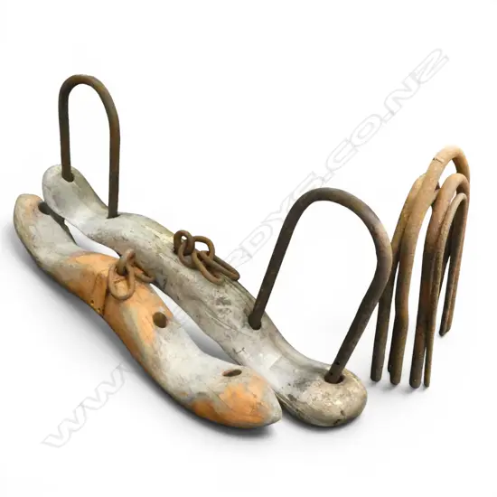 2 BULLOCK YOKES + METAL COLLARS